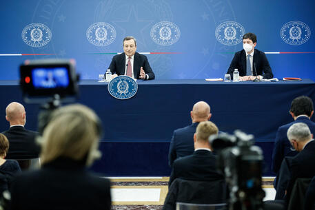 Italian PM Mario Draghi and Health Minister Roberto Speranza