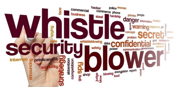 Whistle blower word cloud