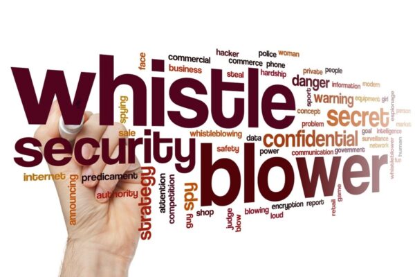 Whistle blower word cloud