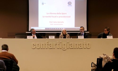 RAVAGLIA 02/12/2022 CESENA, TAVOLA ROTONDA LA RIFORMA DEL LAVORO SPORTIVO TENUTASI C/O LA SEDE DI CONFARTIGIANATO